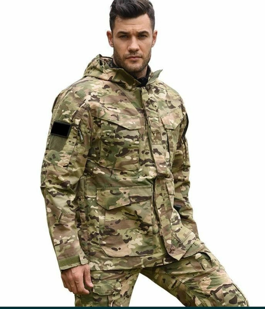 Тактическая куртка Han-Wild M65 с капюшоном размер XL мультикам Осень-Весна - изображение 2