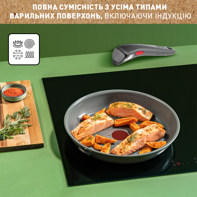 Набор сковородок со съемной ручкой Tefal Ingenio Renew (24 см, 28 см) (L2609502) - изображение 9
