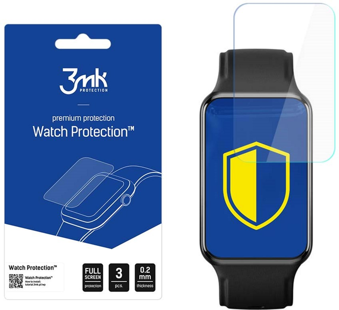 Захисна плівка 3MK Watch Protection для екрану смарт-годинника Oppo Watch Free 3 шт. (5903108473859) - зображення 1