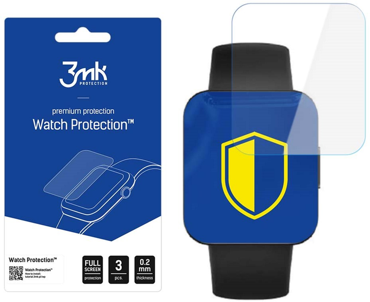 Folia ochronna 3MK Watch Protection na ekran smartwatcha POCO Watch 3 szt. (5903108473835) - obraz 1