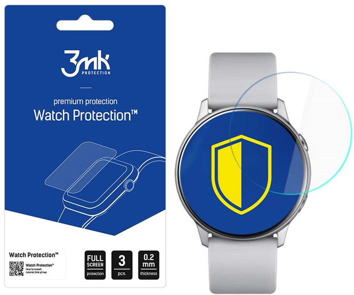 Захисна плівка 3MK Watch Protection для екрану смарт-годинників Samsung Galaxy Watch Active 3 шт. (5903108078139) - зображення 1