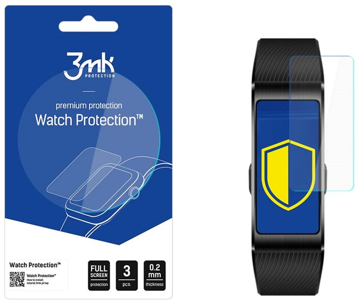 Захисна плівка 3MK Watch Protection для екрану смарт-годинників Huawei Band 4 Pro 3 шт. (5903108241403) - зображення 1