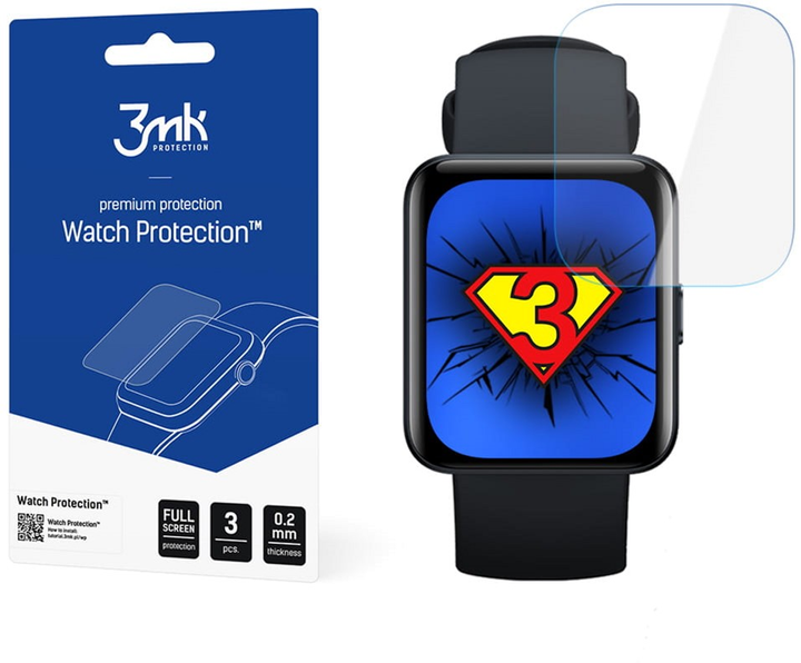 Захисна плівка 3MK Watch Protection для екрану смарт-годинників Redmi Watch 2 Lite 3 шт. (5903108452458) - зображення 1