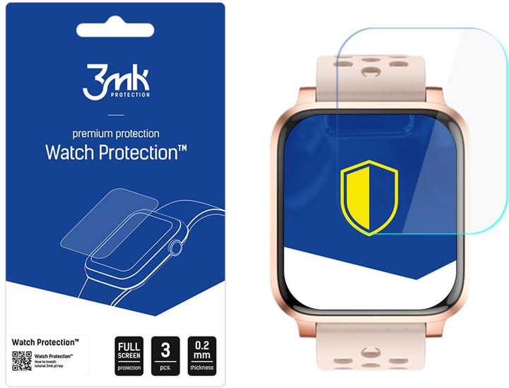 Folia ochronna 3MK Watch Protection na ekran smartwatcha Rubicon RNCE58 3 szt. (5903108462488) - obraz 1