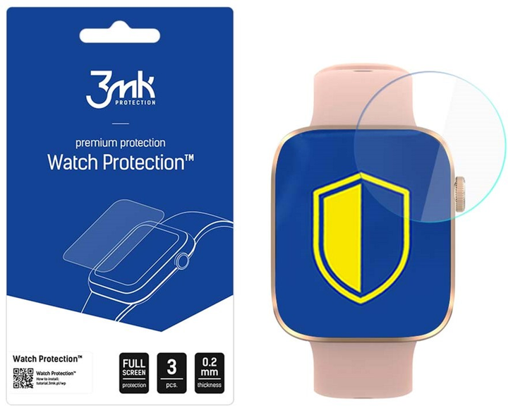 Folia ochronna 3MK Watch Protection na ekran smartwatcha Armodd Squarz 11 3 szt. (5903108521727) - obraz 1