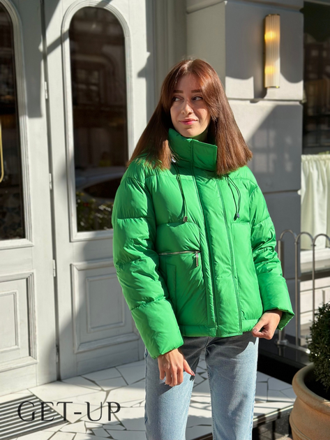 Женская зимняя короткая куртка Visdeer 2XL зеленая 51382 от продавца ...