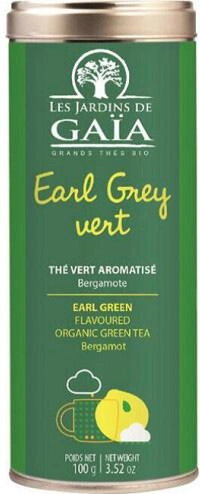 Акція на Чай зелений органічний Les Jardins de Gaїa Earl Green з ароматом бергамоту 100 г від Rozetka