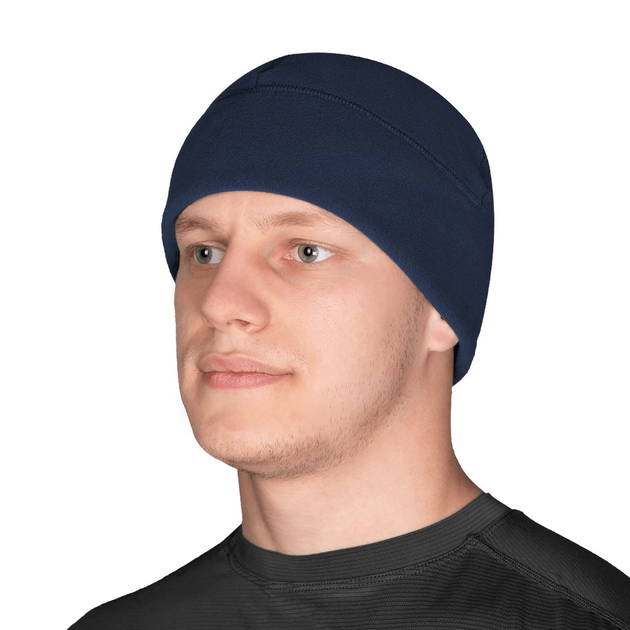 Флисовая зимняя шапка тактическая Camotec Beanie 2.0 Himatec Pro Синяя M - изображение 2