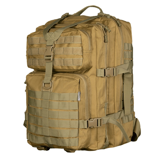 Тактический вместительный рюкзак с влагозащитным чехлом Camotec Foray Койот - изображение 1