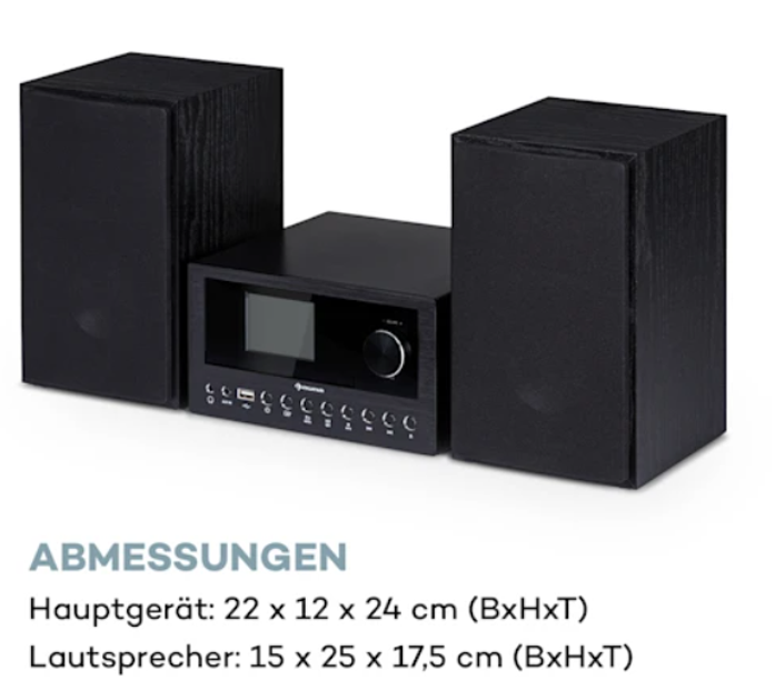 Стереосистема auna Connect System 40 Вт Интернет/DAB+/FM-радио CD-проигрыватель - изображение 3