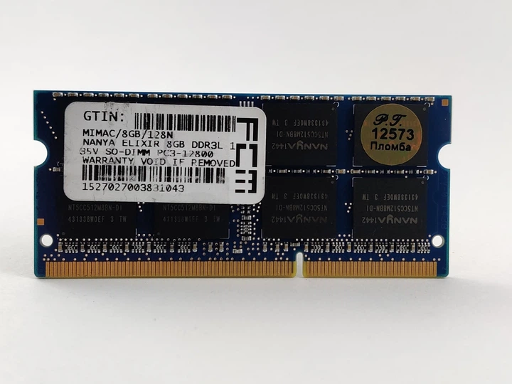 Оперативна пам'ять для ноутбука SODIMM Elixir DDR3L 8Gb 1600MHz