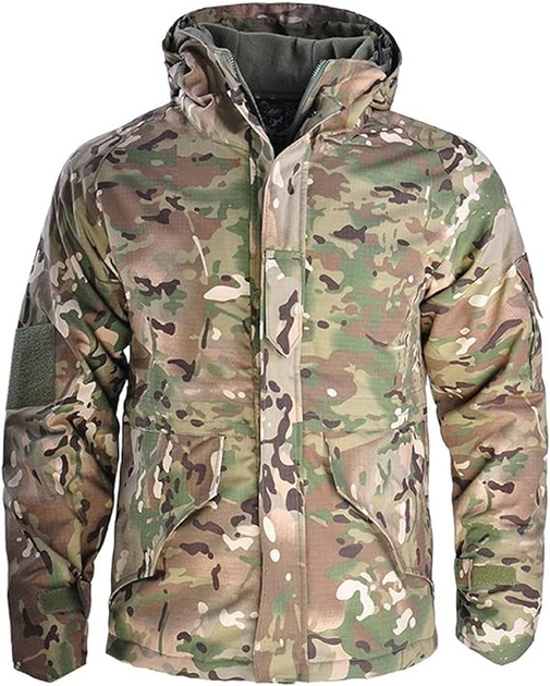 Чоловіча військова зимова тактична вітрозахисна куртка на флісі G8 HAN WILD - Multicam Розмір M - зображення 1