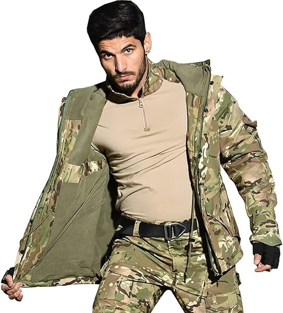 Чоловіча військова зимова тактична вітрозахисна куртка на флісі G8 HAN WILD - Multicam Розмір L - зображення 2