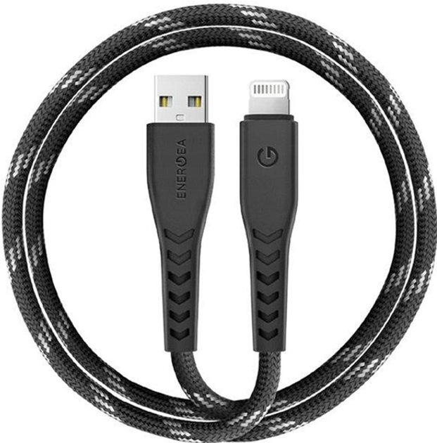 Kabel Energea Nyloflex USB - Lightning Charge and Sync C89 MFI 1.5 m czarny (6957879423673) - obraz 1