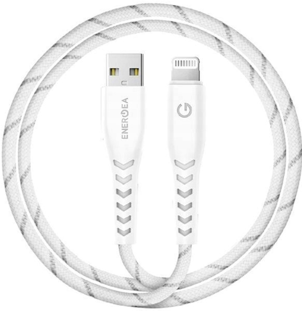 Kabel Energea Nyloflex USB - Lightning Charge and Sync C89 MFI 1.5 m biały (6957879423727) - obraz 3