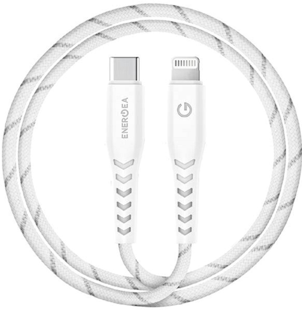 Кабель для зарядки Energea Nyloflex USB-C - Lightning C94 MFI 1.5 м White (6957879423239) - зображення 1