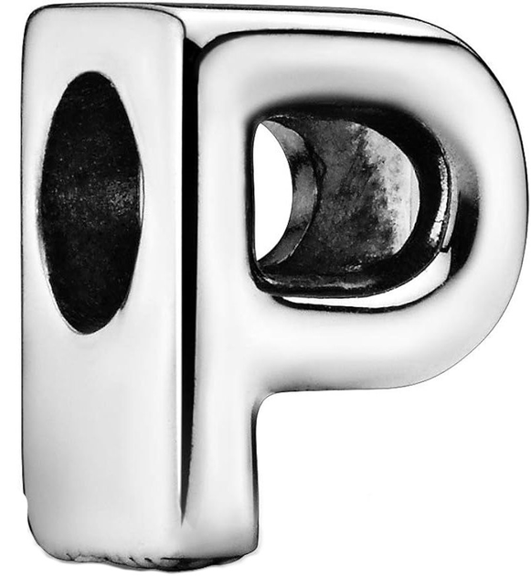 Srebrny charms Pandora Moments Litera P Alfabet (5700302672176) - obraz 1
