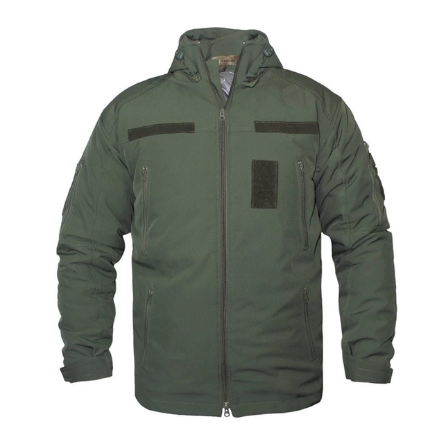 Мужская Зимняя Куртка SoftShell с подкладкой Omni-Heat олива размер XS 44 - изображение 1
