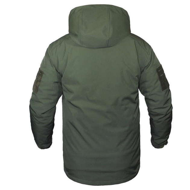 Чоловіча Зимова Куртка SoftShell з підкладкою Omni-Heat олива розмір 4XL 58 - зображення 2