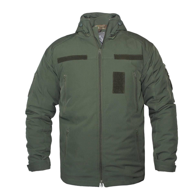 Мужская Зимняя Куртка SoftShell с подкладкой Omni-Heat олива размер 2XL 54 - изображение 1