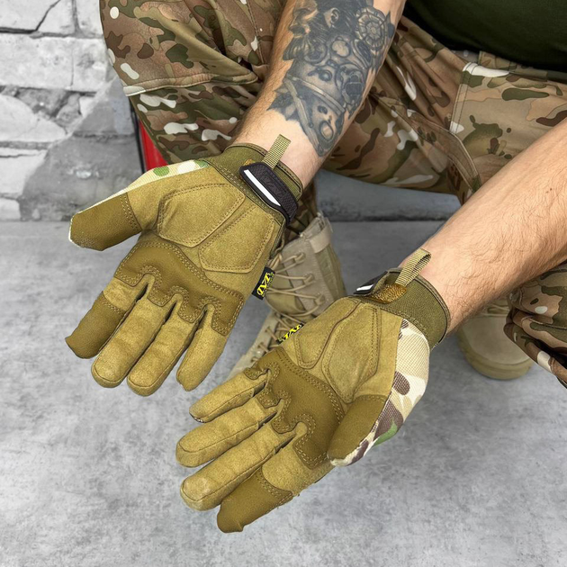 Щільні зимові Рукавиці Mechanix M-Pact на флісі із Посиленими вставками Armortex мультикам розмір L - зображення 2