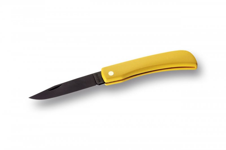 Нож рыбака складной 19,2 см, нерж., желтый, AISI420 + черное покрытие HRC54 (84 мм) (863/G) - изображение 1