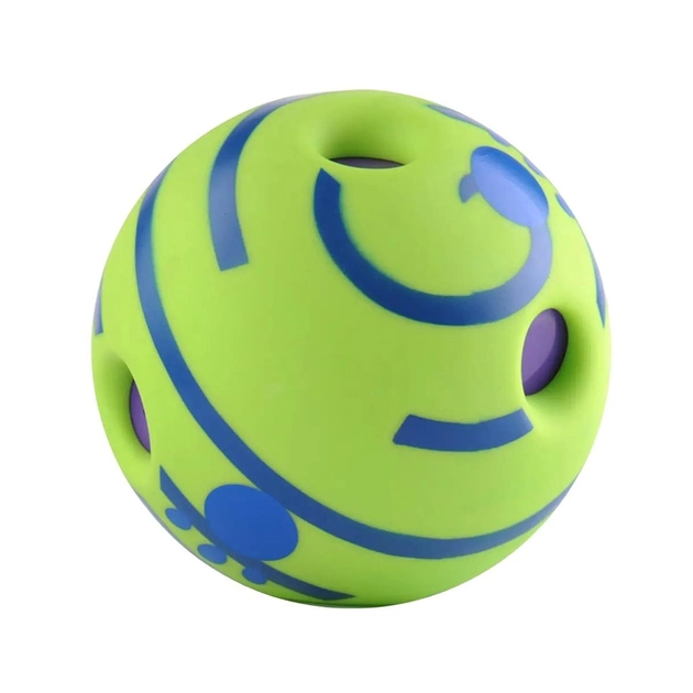 Игрушка для собак Wobble Wag Giggle Хихикающий мяч интерактивный для всех пород 14см Зеленый - изображение 3