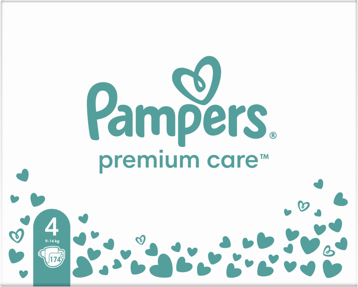 Підгузки Pampers Premium Care Розмір 4 (9-14 кг) 174 шт (8006540855935) - зображення 2