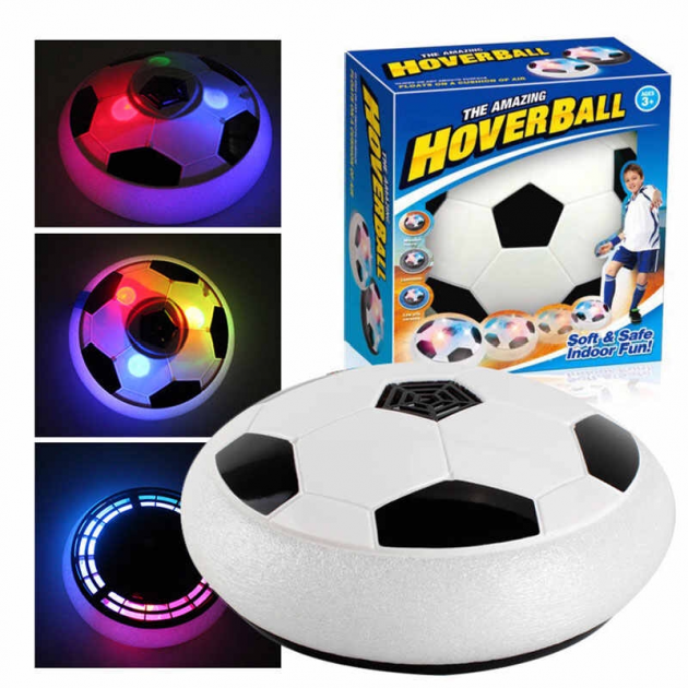 Футбольный мяч для детей с подсветкой и музыкой Hoverball воздушный аэромяч ховербол Белый/Черный - изображение 8