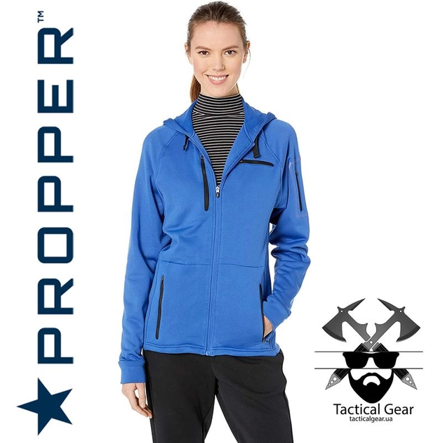 Жіночий тактичний флісовий светр з капюшоном Propper women's Hooded Sweatshirt 314® 54993 Large, Синій (Navy) - зображення 2