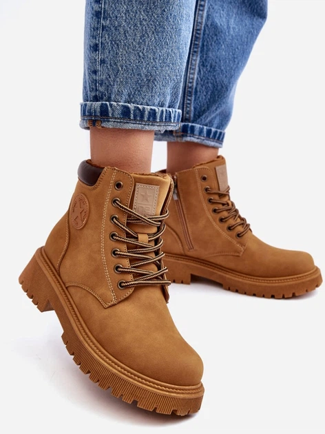 Zimowe trapery damskie Felizia 37 Camel (5905677965452) - obraz 4