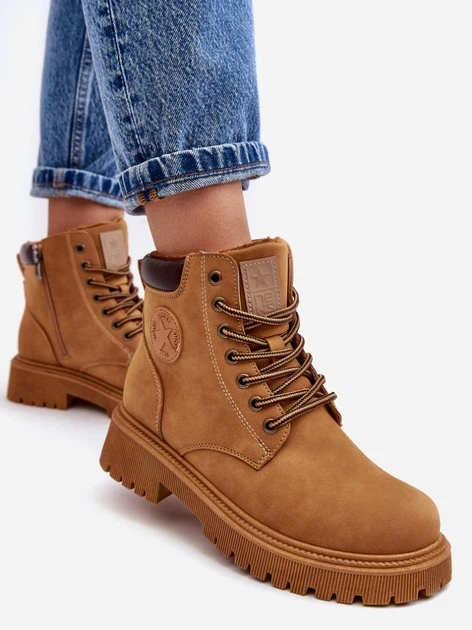 Zimowe trapery damskie Felizia 37 Camel (5905677965452) - obraz 6