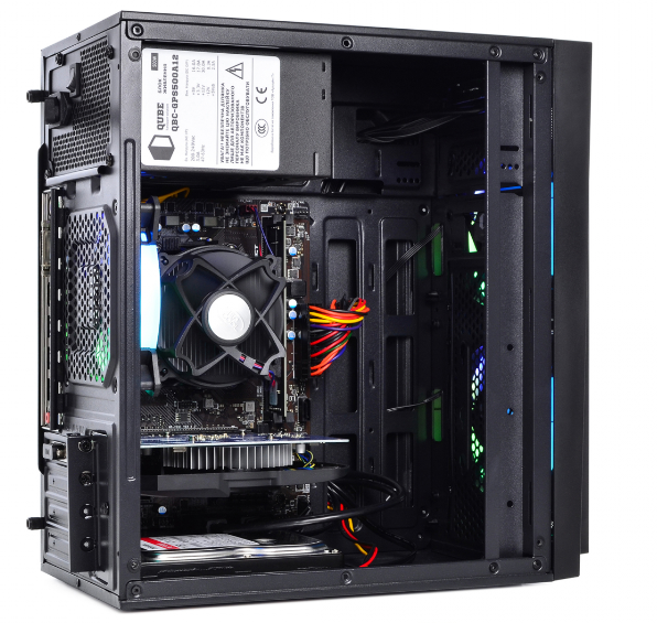 Игровой ПК QUBE QBC01 RGB Tower / Intel Core i3-10100F (4 (8) ядра по 3.6 - 4.3 GHz) / 8 GB DDR4 / 480 GB SSD / AMD Radeon RX 560, 4 GB GDDR5, 128-bit / PRIME H410M-K / 500W - Фото 6 Игровой ПК QUBE QBC01 RGB Tower / Intel Core i3-10100F (4 (8) ядра по 3.6 - 4.3 GHz) / 8 GB DDR4 / 480 GB SSD / AMD Radeon RX 560, 4 GB GDDR5, 128-bit / PRIME H410M-K / 500W - изображение 6