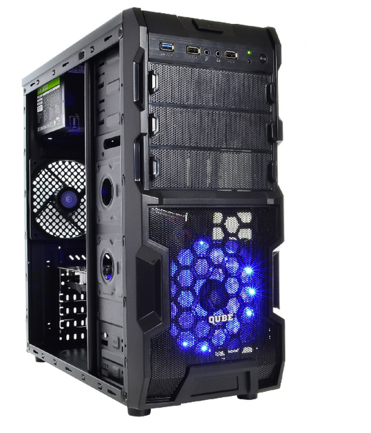 Игровой ПК QUBE QB932A U3 Tower / Intel Core i3-10100F (4 (8) ядра по 3.6 - 4.3 GHz) / 8 GB DDR4 / 1 TB HDD / nVidia GeForce GTX 1650, 4 GB GDDR5, 128-bit / 500W / PRIME H410M-K - изображение 7