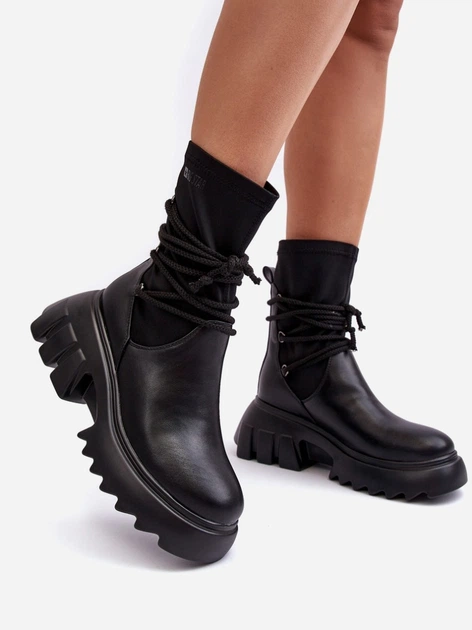 Zimowe botki damskie wysokie Big Star MM274590 41 Czarne (5900714687854) - obraz 3