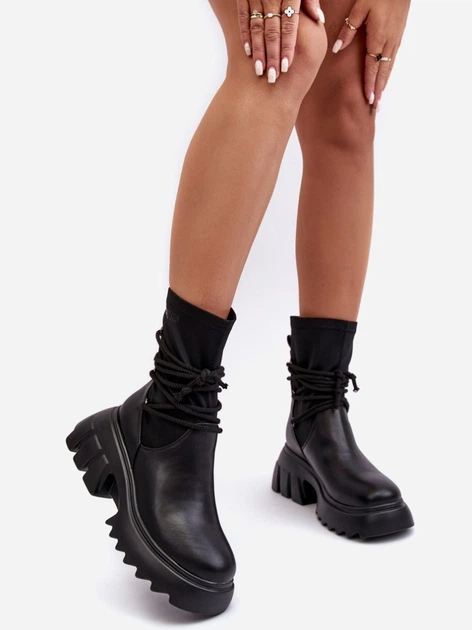 Zimowe botki damskie wysokie Big Star MM274590 41 Czarne (5900714687854) - obraz 4