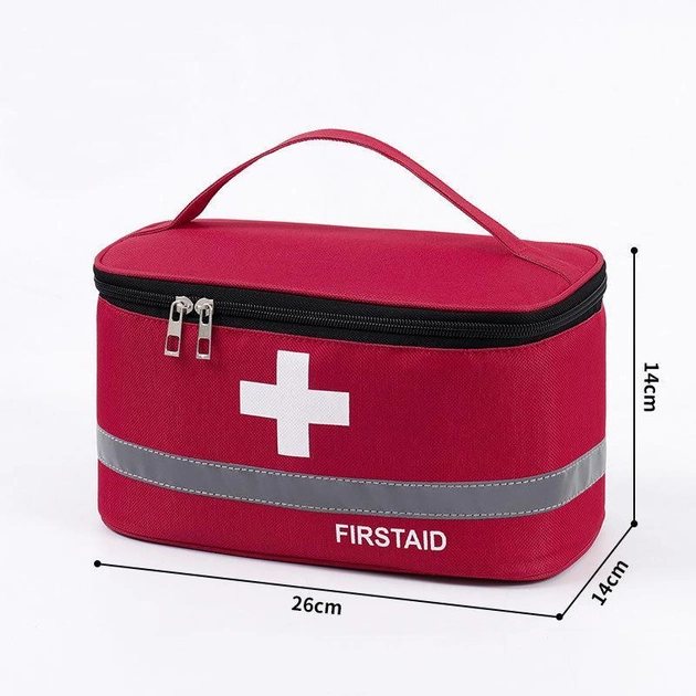 Аптечка, сумка-органайзер для медикаментов Красная ( код: IBH046R ) - изображение 2