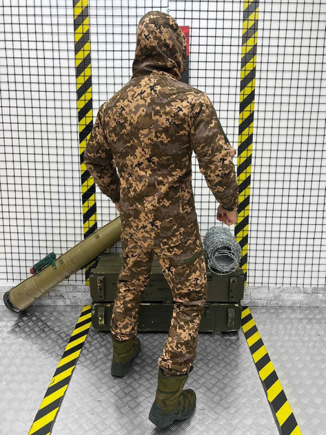 Тактичний теплий військовий комплект Mission ( Куртка + Фліска + Штани ), Камуфляж: Піксель, Розмір: M - зображення 2