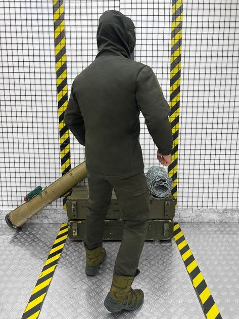 Тактический теплый военный комплект Badger ( Куртка + Флиска + Штаны ), Камуфляж: Олива, Размер: XXL - изображение 2