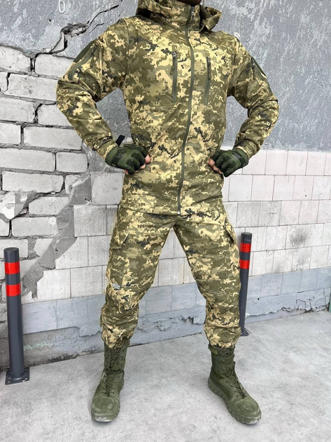 Тактический теплый военный комплект Squad ( Куртка + Штаны ), Камуфляж: Пиксель ВСУ, Размер: L - изображение 1