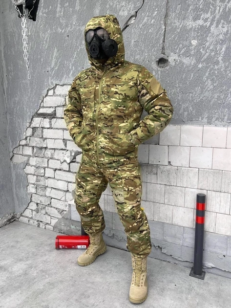 Тактичний зимовий військовий комплект Squad ( Куртка + Штани ), Камуфляж: Мультикам, Розмір: XL - зображення 2