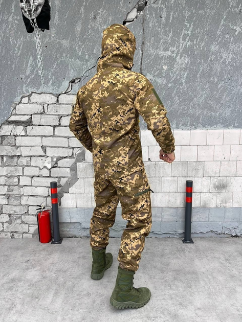 Тактичний теплий військовий комплект Shark ( Куртка + Фліска + Штани ), Камуфляж: Піксель, Розмір: M - зображення 2