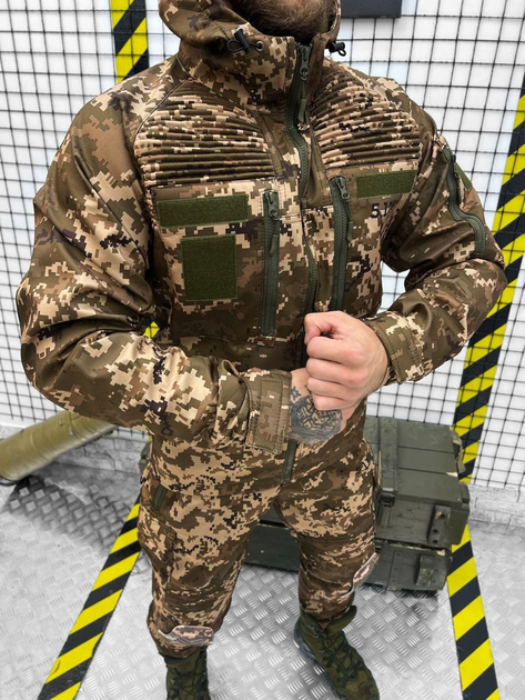 Тактический теплый военный комплект Mission ( Куртка + Штаны ), Камуфляж: Пиксель, Размер: XL - изображение 2