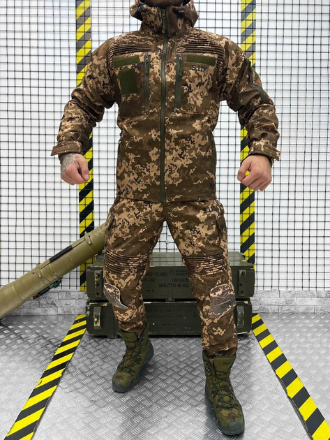 Тактичний теплий військовий комплект Mission ( Куртка + Штани ), Камуфляж: Піксель, Розмір: L - зображення 1