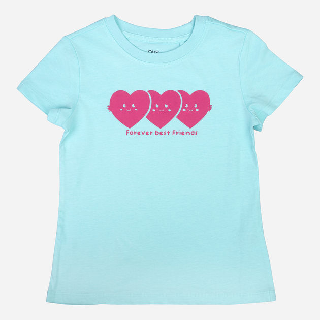 Дитяча футболка для дівчинки OVS 1804448 104 см Блакитна (8056781110607) - зображення 1