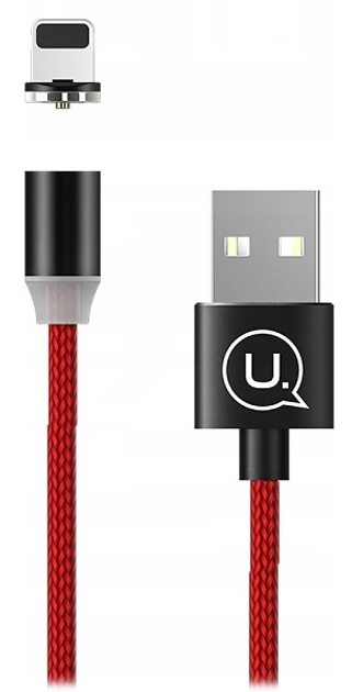 Магнітний кабель Usams U-Sure USB - Apple Lightning 1 м Red (6958444963501) - зображення 1