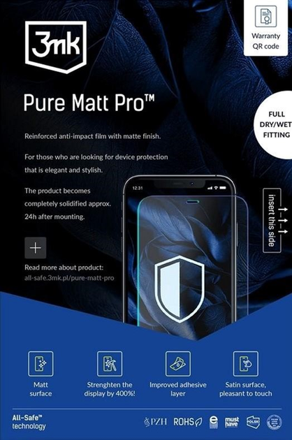 Захисна плівка 3MK All-In-One Pure Matt Pro універсальна 5 шт (5903108496919) - зображення 1
