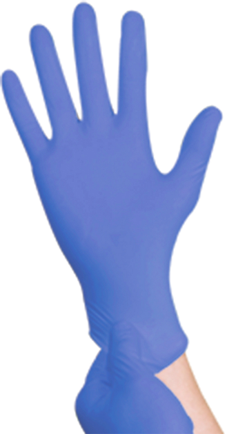 Перчатки смотровые нитриловые Medicare неопудренные текстурированные увлажняющие S (7623) - изображение 1