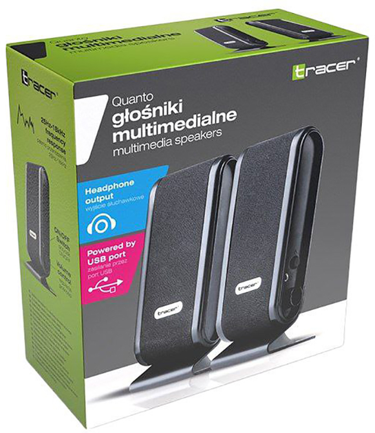 Głośniki Tracer Quanto 2.0 USB black (TRAGLO43293) - obraz 3