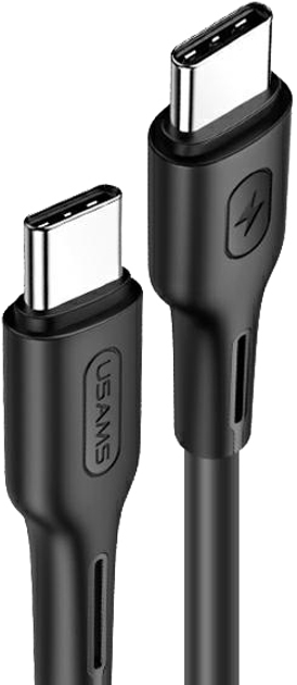 Кабель Usams U43 US-SJ459 USB-C - USB-C 1.2 м Чорний (6958444922447) - зображення 1